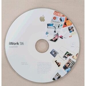 Apple iWork '06 Install DVD for Mac Computer, Version 2.0 with Product Key, 2006